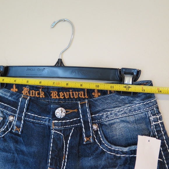 Rock Revival Julie Mid Rise Denim Shorts Sz 25 NWT - Picture 8 of 8